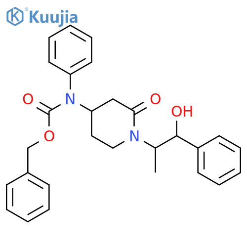 2-(4-N-cbz-phenylamino-2-oxo-piperidin-1-yl)-1-phenylpropanol structure