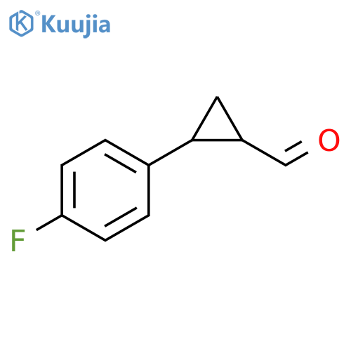 2-(4-fluorophenyl)cyclopropane-1-carbaldehyde structure