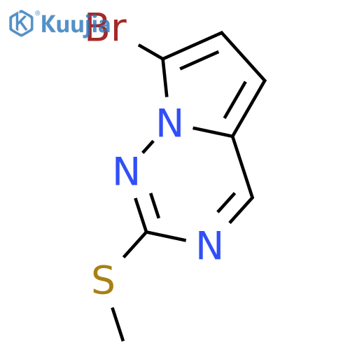 7-bromo-2-(methylsulfanyl)pyrrolo[2,1-f][1,2,4]triazine structure