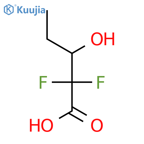 2,2-Difluoro-3-hydroxypentanoic acid structure