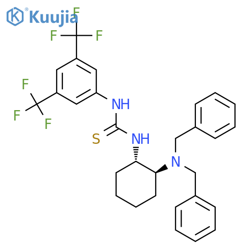 Thiourea, N-[(1S,2S)-2-[bis(phenylmethyl)amino]cyclohexyl]-N'-[3,5-bis(trifluoromethyl)phenyl]- structure