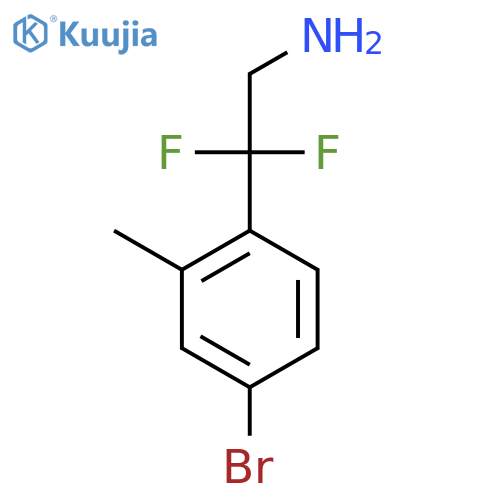 2-(4-bromo-2-methylphenyl)-2,2-difluoroethan-1-amine structure