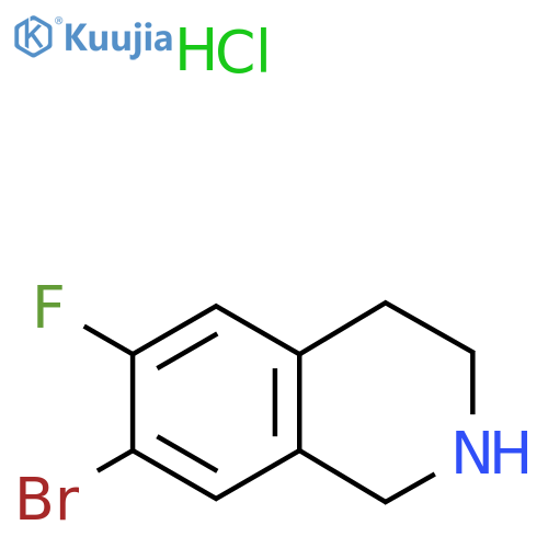 7-bromo-6-fluoro-1,2,3,4-tetrahydroisoquinoline;hydrochloride structure