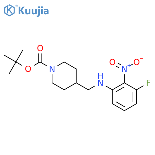 Tert-Butyl 4-[(3-fluoro-2-nitrophenylamino)methyl]piperidine-1-carboxylate structure
