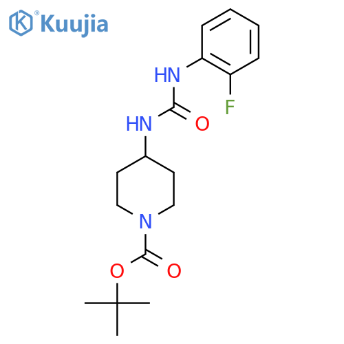 Tert-Butyl 4-[3-(2-fluorophenyl)ureido]piperidine-1-carboxylate structure