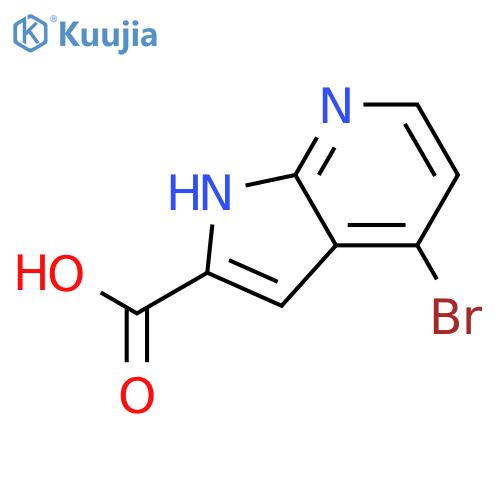 4-bromo-1H-pyrrolo[2,3-b]pyridine-2-carboxylic acid structure
