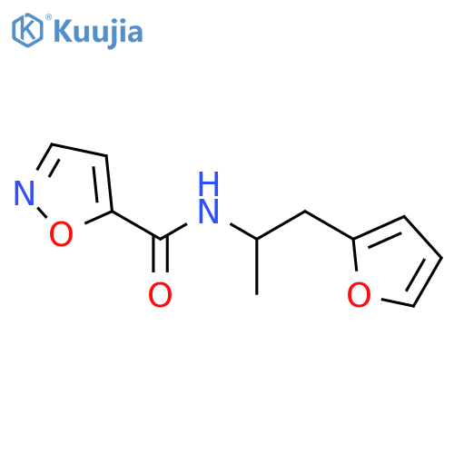 N-[1-(furan-2-yl)propan-2-yl]-1,2-oxazole-5-carboxamide structure