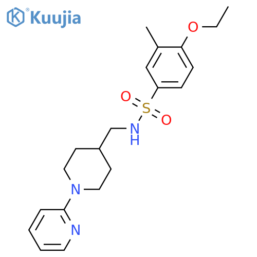 4-ethoxy-3-methyl-N-{[1-(pyridin-2-yl)piperidin-4-yl]methyl}benzene-1-sulfonamide structure