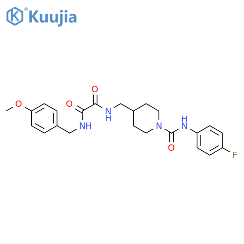 N-({1-(4-fluorophenyl)carbamoylpiperidin-4-yl}methyl)-N'-(4-methoxyphenyl)methylethanediamide structure