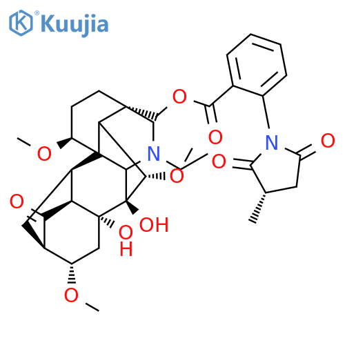 Aconitan-14-one,20-ethyl-7,8-dihydroxy-1,6,16-trimethoxy-4-[[[2-[(3S)-3-methyl-2,5-dioxo-1-pyrrolidinyl]benzoyl]oxy]methyl]-,(1a,6b,16b)- structure