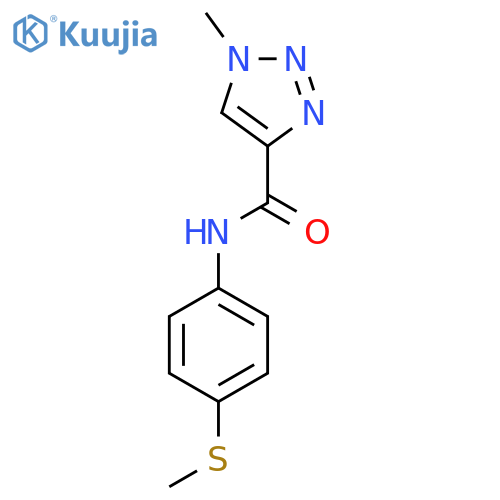 1-methyl-N-[4-(methylsulfanyl)phenyl]-1H-1,2,3-triazole-4-carboxamide structure