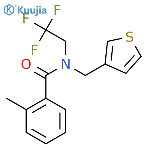 2-methyl-N-(thiophen-3-yl)methyl-N-(2,2,2-trifluoroethyl)benzamide structure
