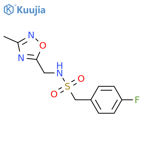 1-(4-fluorophenyl)-N-(3-methyl-1,2,4-oxadiazol-5-yl)methylmethanesulfonamide structure