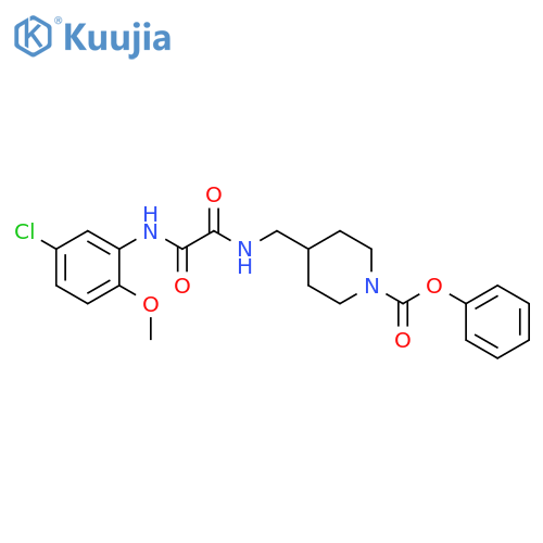 phenyl 4-({(5-chloro-2-methoxyphenyl)carbamoylformamido}methyl)piperidine-1-carboxylate structure
