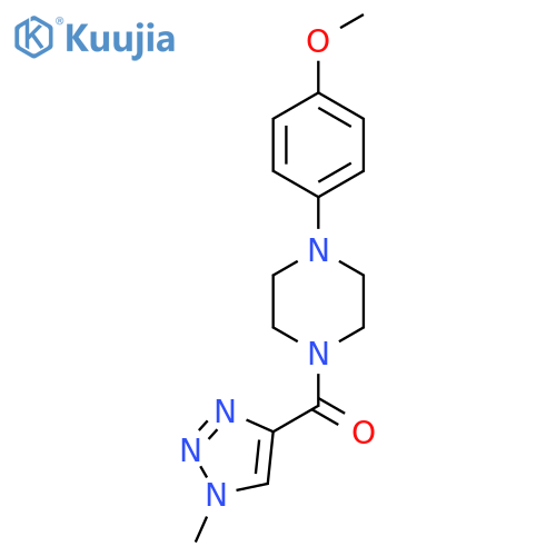 1-(4-methoxyphenyl)-4-(1-methyl-1H-1,2,3-triazole-4-carbonyl)piperazine structure