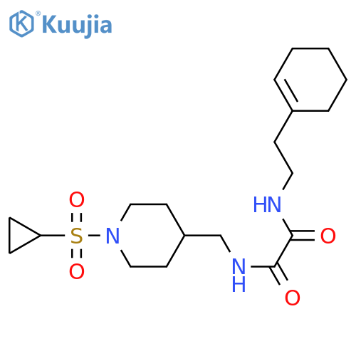 N'-2-(cyclohex-1-en-1-yl)ethyl-N-{1-(cyclopropanesulfonyl)piperidin-4-ylmethyl}ethanediamide structure