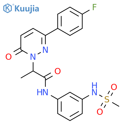 2-3-(4-fluorophenyl)-6-oxo-1,6-dihydropyridazin-1-yl-N-(3-methanesulfonamidophenyl)propanamide structure