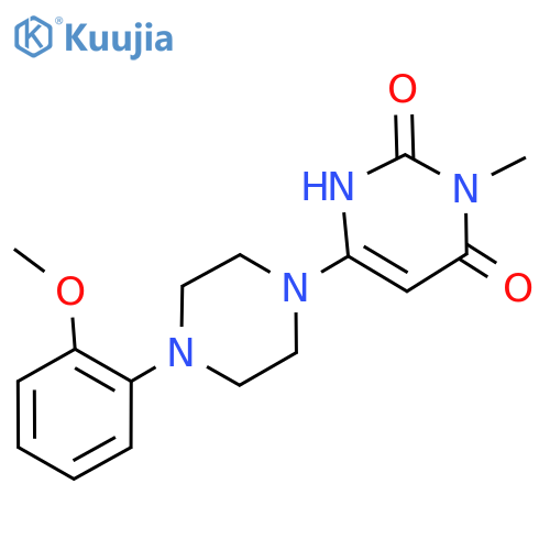 6-[4-(2-methoxyphenyl)piperazin-1-yl]-3-methyl-1,2,3,4-tetrahydropyrimidine-2,4-dione structure