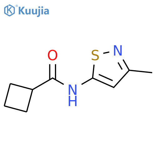 N-(3-methyl-1,2-thiazol-5-yl)cyclobutanecarboxamide structure