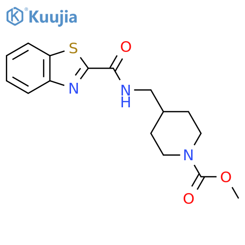 methyl 4-{[(1,3-benzothiazol-2-yl)formamido]methyl}piperidine-1-carboxylate structure