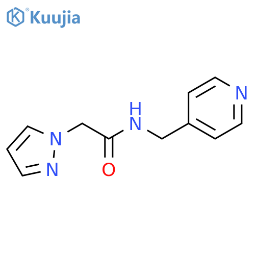 2-(1H-pyrazol-1-yl)-N-(pyridin-4-yl)methylacetamide structure