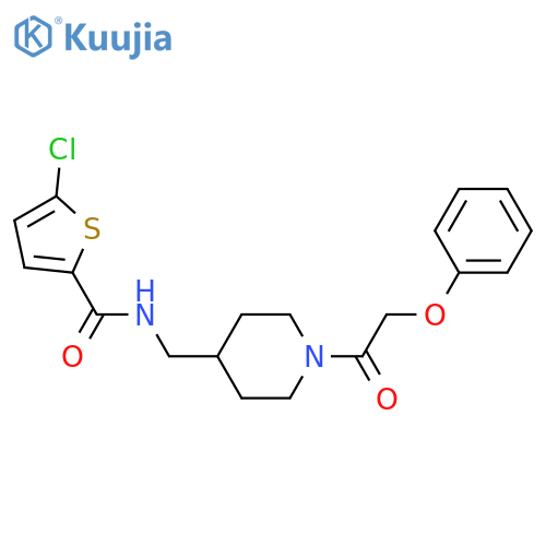 5-chloro-N-{1-(2-phenoxyacetyl)piperidin-4-ylmethyl}thiophene-2-carboxamide structure