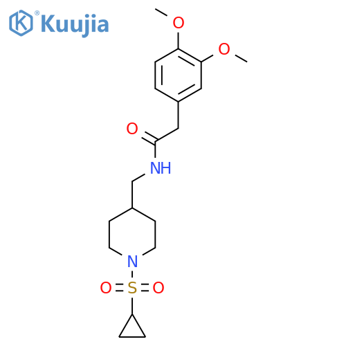 N-{1-(cyclopropanesulfonyl)piperidin-4-ylmethyl}-2-(3,4-dimethoxyphenyl)acetamide structure