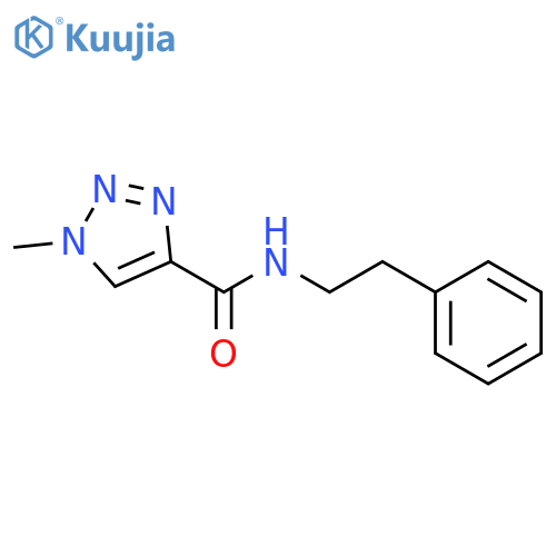 1-methyl-N-(2-phenylethyl)-1H-1,2,3-triazole-4-carboxamide structure