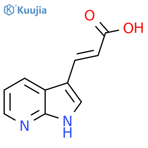 (2E)-3-{1H-pyrrolo[2,3-b]pyridin-3-yl}prop-2-enoic acid structure