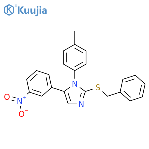 2-(benzylsulfanyl)-1-(4-methylphenyl)-5-(3-nitrophenyl)-1H-imidazole structure