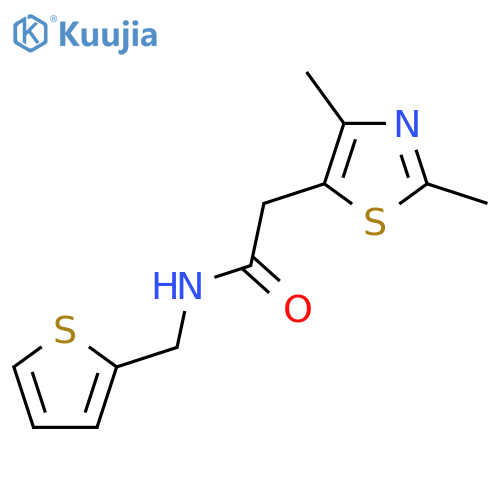 2-(2,4-dimethyl-1,3-thiazol-5-yl)-N-[(thiophen-2-yl)methyl]acetamide structure