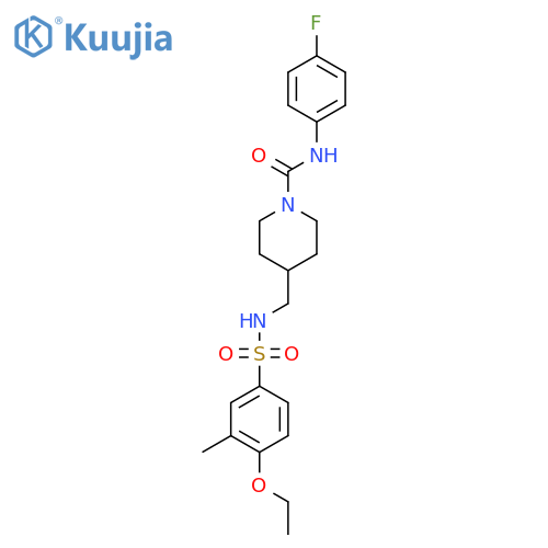 4-(4-ethoxy-3-methylbenzenesulfonamido)methyl-N-(4-fluorophenyl)piperidine-1-carboxamide structure