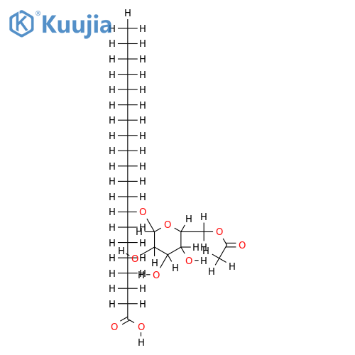 (8S)-8-(6'-O-acetyl-b-D-glucopyranosyloxy)eicosanoic acid structure