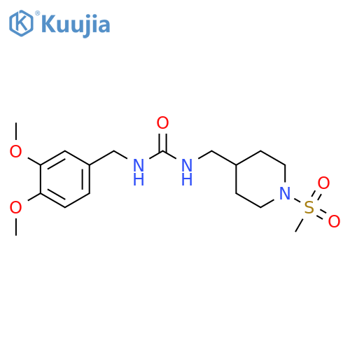 1-(3,4-dimethoxyphenyl)methyl-3-(1-methanesulfonylpiperidin-4-yl)methylurea structure