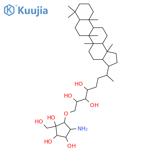 32,33,34,35-Bacteriohopanetetrol; (17β,21βH,32R,33R,34S)-form, 35-O-[5R-Amino-2S,3S,4R-trihydroxy-2-(hydroxymethyl)-1S-cyclopentyl] ether structure