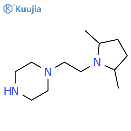 1-[2-(2,5-dimethylpyrrolidin-1-yl)ethyl]piperazine structure