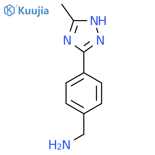 4-(3-methyl-1H-1,2,4-triazol-5-yl)phenylmethanamine structure