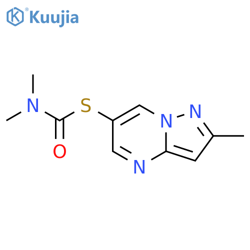 N,N-Dimethyl-1-({2-methylpyrazolo1,5-apyrimidin-6-yl}sulfanyl)formamide structure
