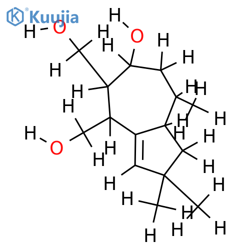 (-)-(2S,3S,4S,6S,7S)-tremul-1(10)-ene-4,11,12-triol structure