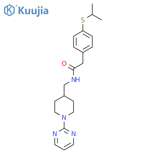 2-4-(propan-2-ylsulfanyl)phenyl-N-{1-(pyrimidin-2-yl)piperidin-4-ylmethyl}acetamide structure