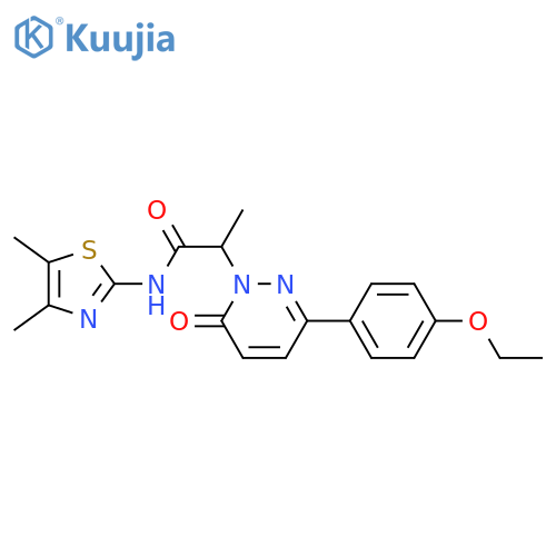 N-(4,5-dimethyl-1,3-thiazol-2-yl)-2-3-(4-ethoxyphenyl)-6-oxo-1,6-dihydropyridazin-1-ylpropanamide structure