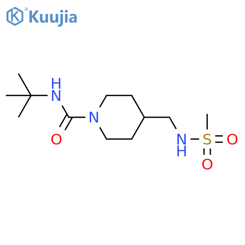 N-tert-butyl-4-(methanesulfonamidomethyl)piperidine-1-carboxamide structure