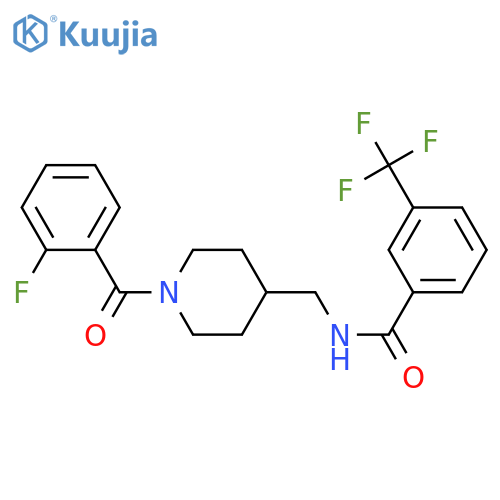 N-{1-(2-fluorobenzoyl)piperidin-4-ylmethyl}-3-(trifluoromethyl)benzamide structure