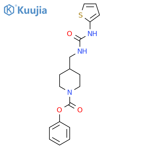 phenyl 4-({(thiophen-2-yl)carbamoylamino}methyl)piperidine-1-carboxylate structure