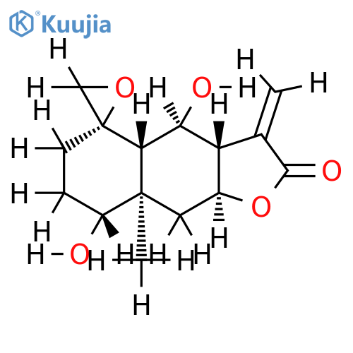 (1R,4S,5S,6R,7S,8S,10R)-1,6-dihydroxy-4(15)-epoxyeudesma-11(13)-en-8,12-olide structure