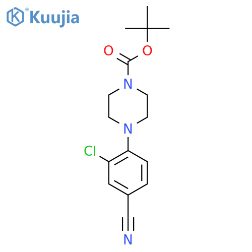 tert-Butyl 4-(2-chloro-4-cyanophenyl)piperazine-1-carboxylate structure