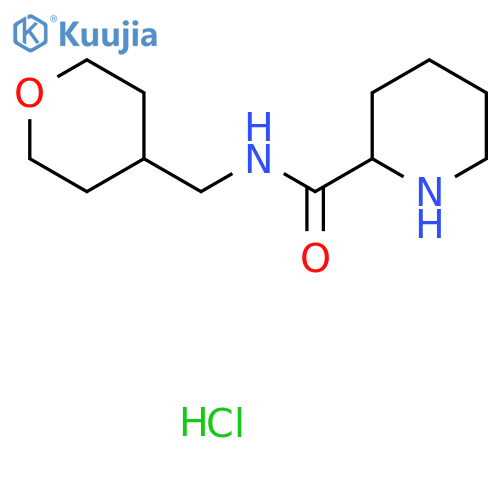 N-(Tetrahydro-2H-pyran-4-ylmethyl)-2-piperidinecarboxamide hydrochloride structure