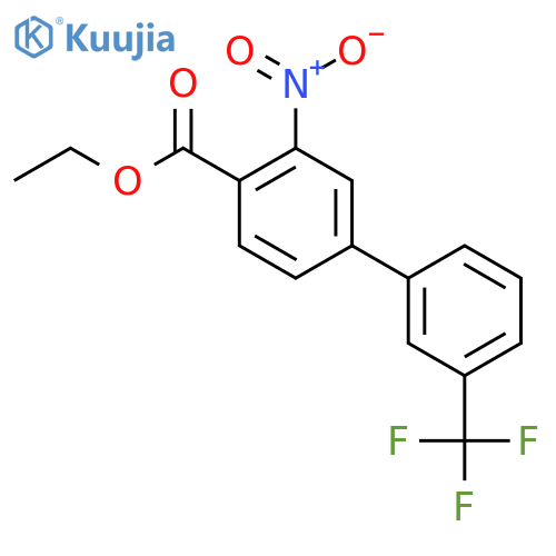 3-Nitro-3'-(trifluoromethyl)biphenyl-4-carboxylic acid ethyl ester structure
