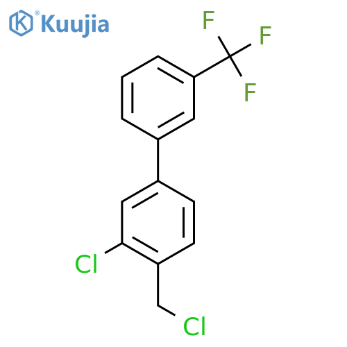 3-Chloro-4-chloromethyl-3'-(trifluoromethyl)biphenyl structure