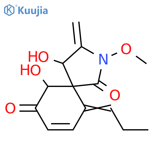2-Azaspiro[4.5]dec-8-ene-1,7-dione,4,6-dihydroxy-2-methoxy-3-methylene-10-propylidene-, (4R,5S,6R,10Z)-rel- structure